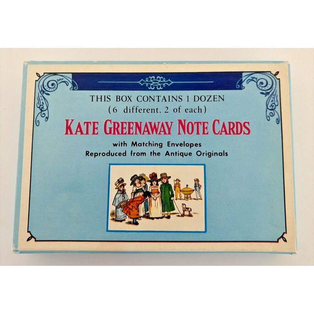 Vintage Kate Greenaway Note Cards 6 Reproduction Cards & Envelopes Merrimack